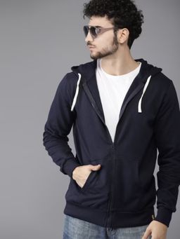 Campus Sutra - Blue Solid Sweatshirt