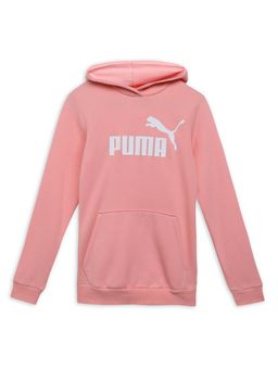 Puma - Essentials Logo Girls Pink Hoodies