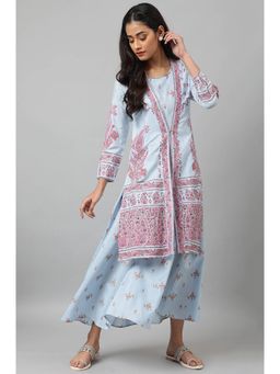 W - Blue Paisley Dress-Jacket (Set of 2)