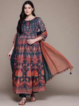 Aarke Ritu Kumar - Green Sandro Kurta with Pant and Dupatta (Set of 3)