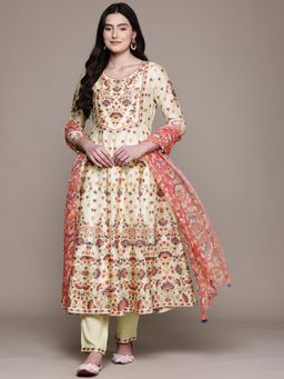 Aarke Ritu Kumar - Off White Aaliyah Kurta With Pant And Dupatta (Set of 3)