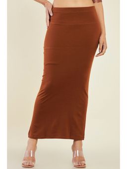 Soch - Womens Rust Spandex Saree Shaper