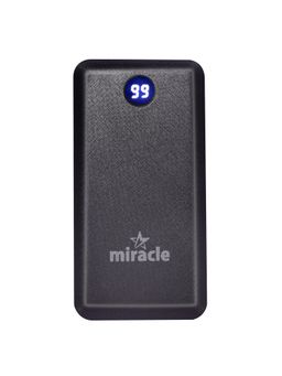 MIRACLE DIGITAL - 10,000 mah Fast Charging Slim Power Bank (Black),10W, Dual Ports