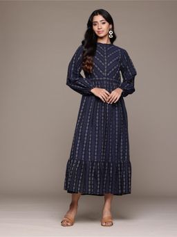 Ritu Kumar - Women'S Navy Blue Nirvi Cotton Dress