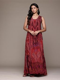 Ritu Kumar - Women'S Pitch Patch Printed Long Dress