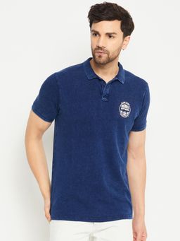 Club York - Indigo Polo Neck Polo T-Shirt
