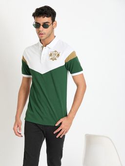 Club York - White Colorblocked Polo T-Shirt