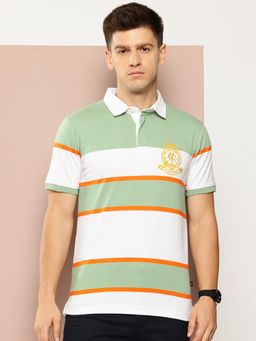 Club York - Green Colorblocked Polo T-Shirt