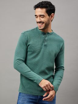 Club York - Green Henley Neck T-Shirt