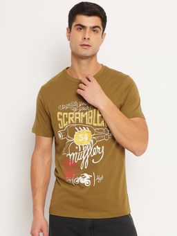 Club York - Olive Printed T-Shirt