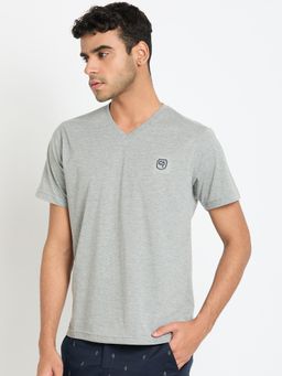 Club York - Light Grey Solid T-Shirt