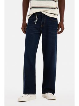 Snitch - Olive Textured Regular Formal Trouser for Men