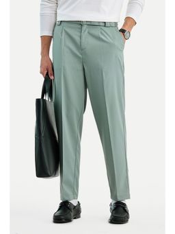 Snitch - Black Textured Oversized Casual Trouser for Men