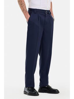 Snitch - Light Grey Textured Oversized Casual Trouser for Men