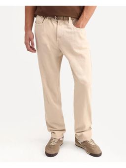 Snitch - Navy Blue Washed Regular Casual Trouser for Men