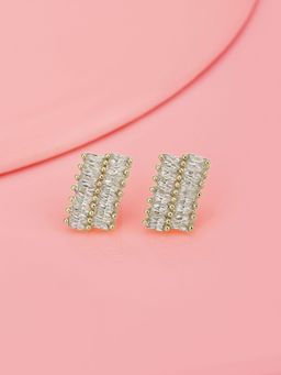 Carlton London - Women Gold Plated with Cz Fancy Petite Stud Earring