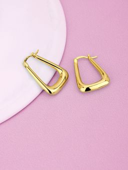 Carlton London - Women Gold Plated Fancy Hoop Earring