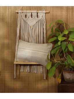 Vanchai - Stripped Organic Cotton Cushion Cover (12x18 inches)