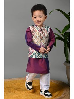 Foreverkidz - Little Kings Kurta With Jacket (Set of 3)