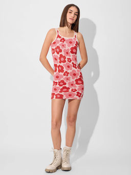The Souled Store - Pink Floral Mini Dress