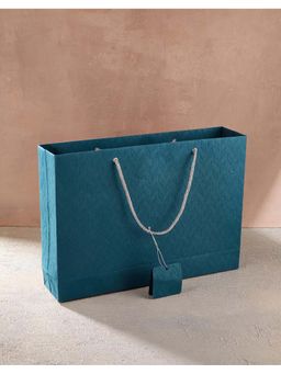 Fabindia - Teal Yuvraj Paper Gift Bag
