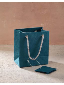 Fabindia - Teal Yuvraj Paper Gift Bag