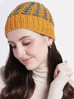 Magic Needles - Handmade Knitted Self-Design Beanie Yellow