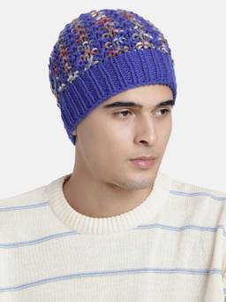 Magic Needles - Handmade Knitted Self-Design Beanie Blue