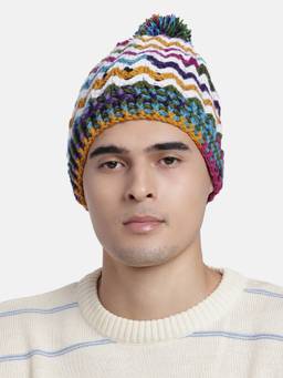 Magic Needles - Multi-Color Crochet Beanie with Pompom