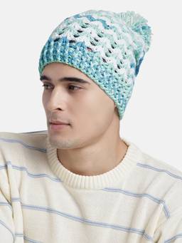 Magic Needles - Multi-Color Crochet Beanie with Pompom