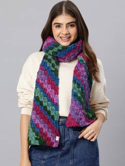 Magic Needles - Corner To Corner Multi-Color Crochet Scarf