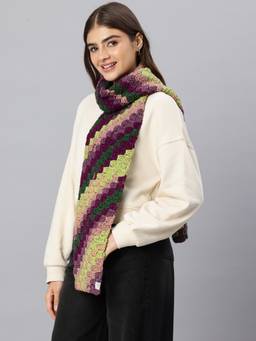 Magic Needles - Corner To Corner Multi-Color Crochet Scarf