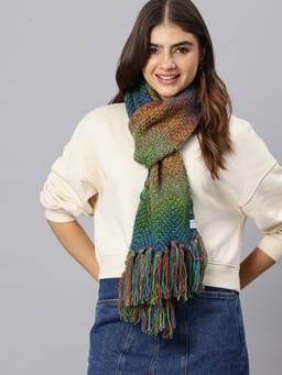 Magic Needles - Handmade Multi-Color Zig Zag Scarf
