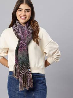 Magic Needles - Handmade Multi-Color Zig Zag Scarf