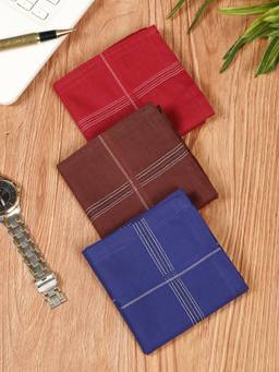 Teakwood - Leathers Mens Multi-Color Handkerchief (Pack of 3)