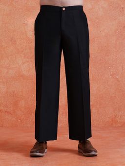 KISAH - Black Silk Blend Solid Pant