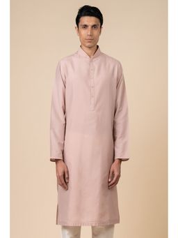 TASVA - Pink Mandarin Neck Viscose Blend Kurta