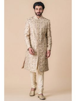 TASVA - Ivory All Over Zardozi and Dori Work Sherwani with Churidar