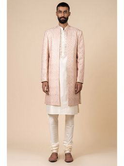 TASVA - Pink All Over Patterned Sherwani with Churidar