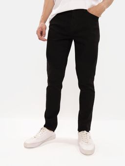 American Eagle - Black Solid/Plain Mid Waist Jeans