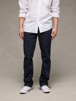 American Eagle - Navy Blue Solid/Plain Mid Waist Jeans