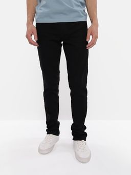 American Eagle - Black Solid/Plain Mid Waist Jeans