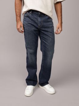 American Eagle - Navy Blue Solid/Plain Mid Waist Jeans