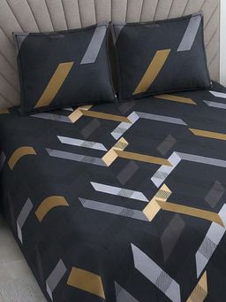 Threadwear - Geometric 400 TC Cotton Double Queen Bedsheet with Pillow Covers
