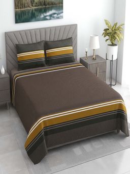 Threadwear - Geometric 400 TC Cotton Super King Bedsheet with Pillow Covers
