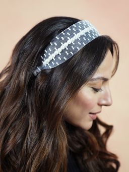 Hair Drama Co. - Hdc X Emily In Paris Pearl Net Hair Band - White