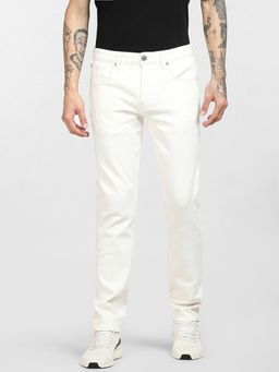 Jack & Jones - White Low Rise Glenn Slim Jeans