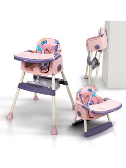 BAYBEE - Pink Plastic Printed High Chair