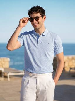 Louis Stitch - Blue Mens Regular Fit Polo T-Shirt