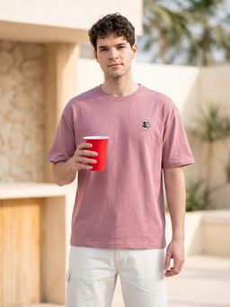 Louis Stitch - Pink Men's Printed Oversized T-Shirt